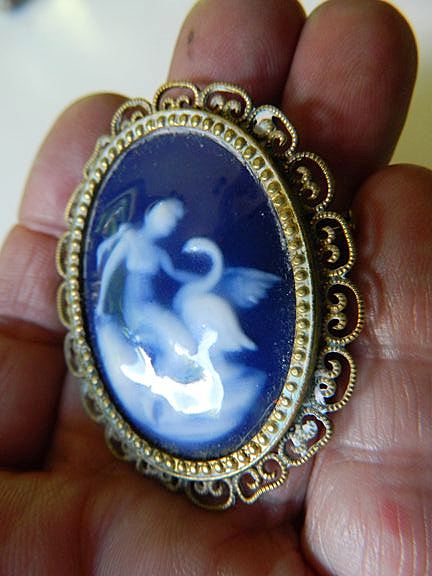 Gorgeous- Limoges- silver- brooch Gorgeous- Limoges- silver- brooch