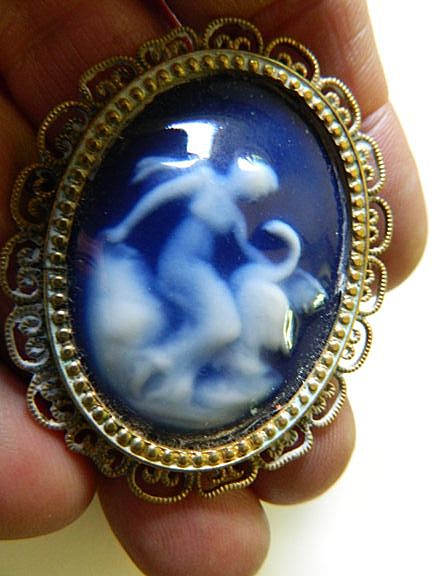 Gorgeous- Limoges- silver- brooch Gorgeous- Limoges- silver- brooch