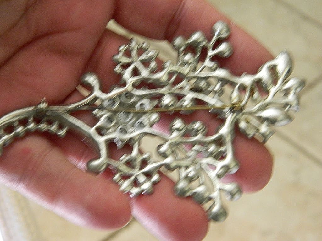 Fabulous- vintage "Pot metal" with stones Pin Fabulous- vintage "Pot metal" with stones Pin