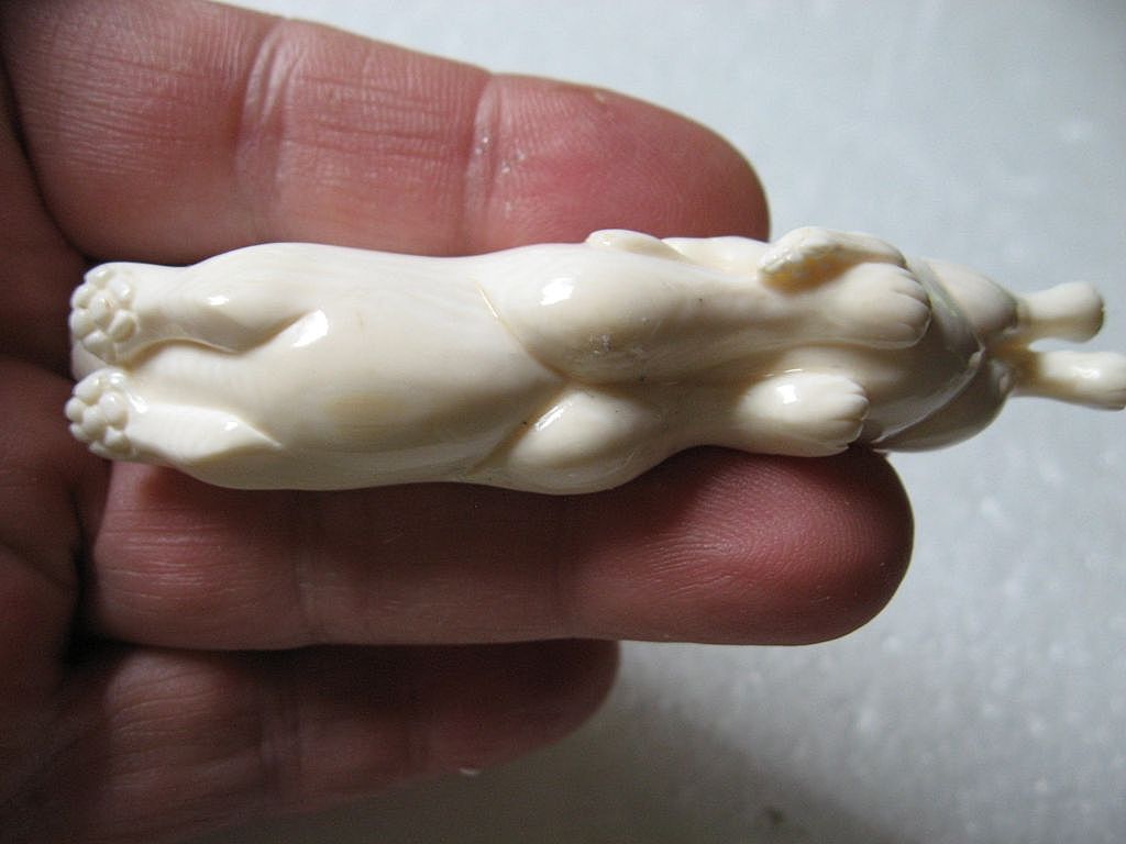 Fabulous- Carved Ivory- figure-Rabbits Fabulous- Carved Ivory- figure-Rabbits