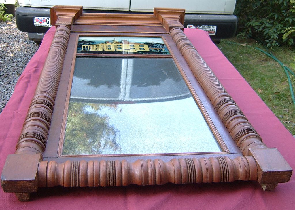 Federal Period Mahogany Architectural Mirror Federal Period Mahogany Architectural Mirror