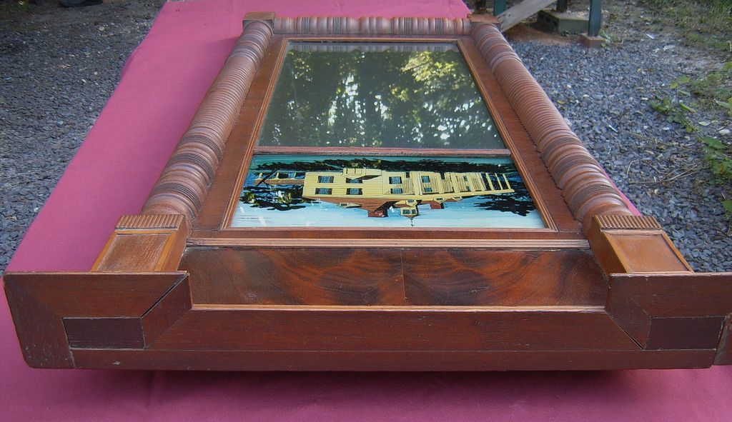 Federal Period Mahogany Architectural Mirror Federal Period Mahogany Architectural Mirror