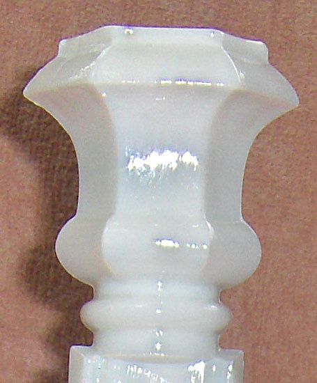 19th Century Milk Glass Crucifix Candlestick 19th Century Milk Glass Crucifix Candlestick
