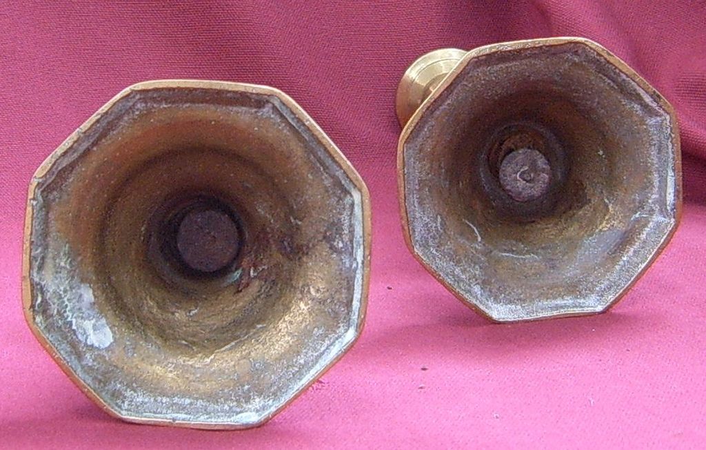 Pair of Late 19th Century Brass Candlesticks Pair of Late 19th Century Brass Candlesticks