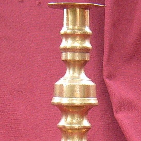 Single Late 19th Century Brass Candlestick Single Late 19th Century Brass Candlestick