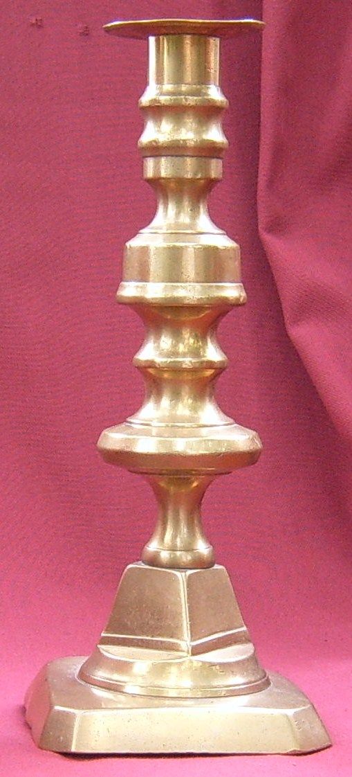 Single Late 19th Century Brass Candlestick Single Late 19th Century Brass Candlestick