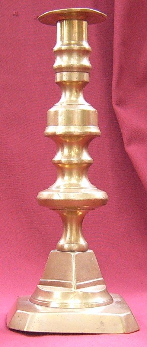 Single Late 19th Century Brass Candlestick Single Late 19th Century Brass Candlestick