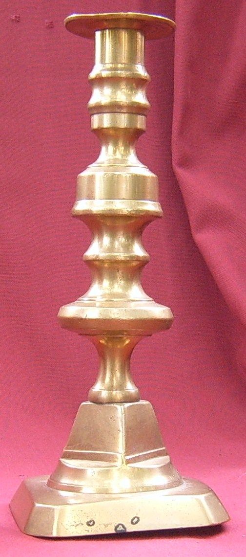 Single Late 19th Century Brass Candlestick Single Late 19th Century Brass Candlestick