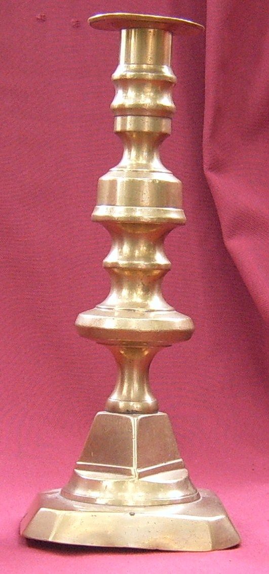 Single Late 19th Century Brass Candlestick Single Late 19th Century Brass Candlestick