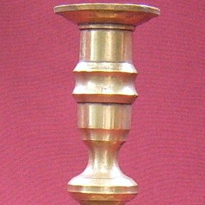 Single 19th Century Brass Candlestick Single 19th Century Brass Candlestick