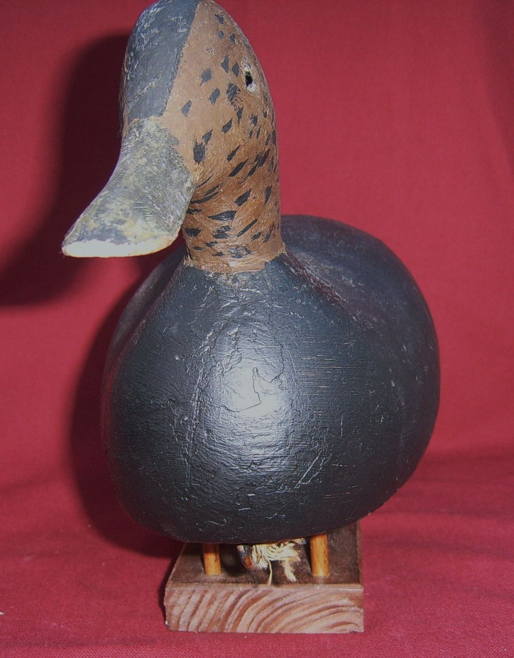 Old Working Black Duck Decoy Old Working Black Duck Decoy