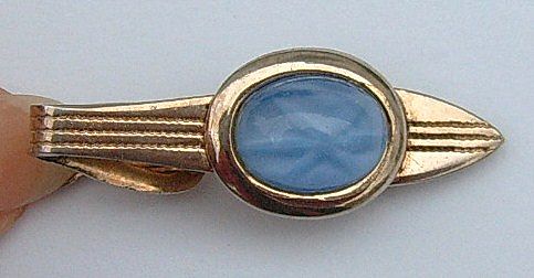 Vintage Blue Stone Tie Clasp Vintage Blue Stone Tie Clasp