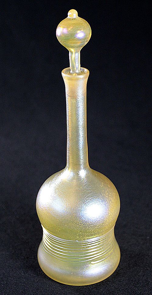 Tiffany Favrile Threaded Gold Iridescent Bottle Tiffany Favrile Threaded Gold Iridescent Bottle