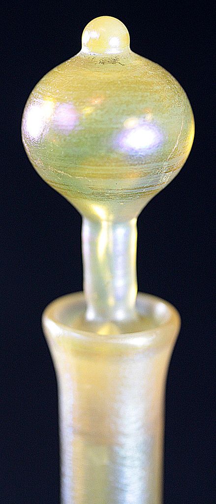 Tiffany Favrile Threaded Gold Iridescent Bottle Tiffany Favrile Threaded Gold Iridescent Bottle
