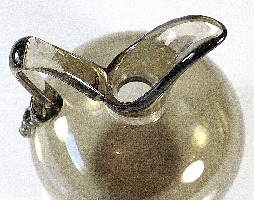 Schneider Brown Tinted Glass Ewer Schneider Brown Tinted Glass Ewer