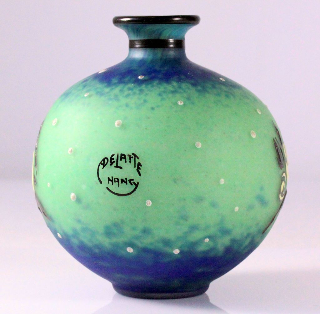 Enameled Vase by Andre Delatte Enameled Vase by Andre Delatte