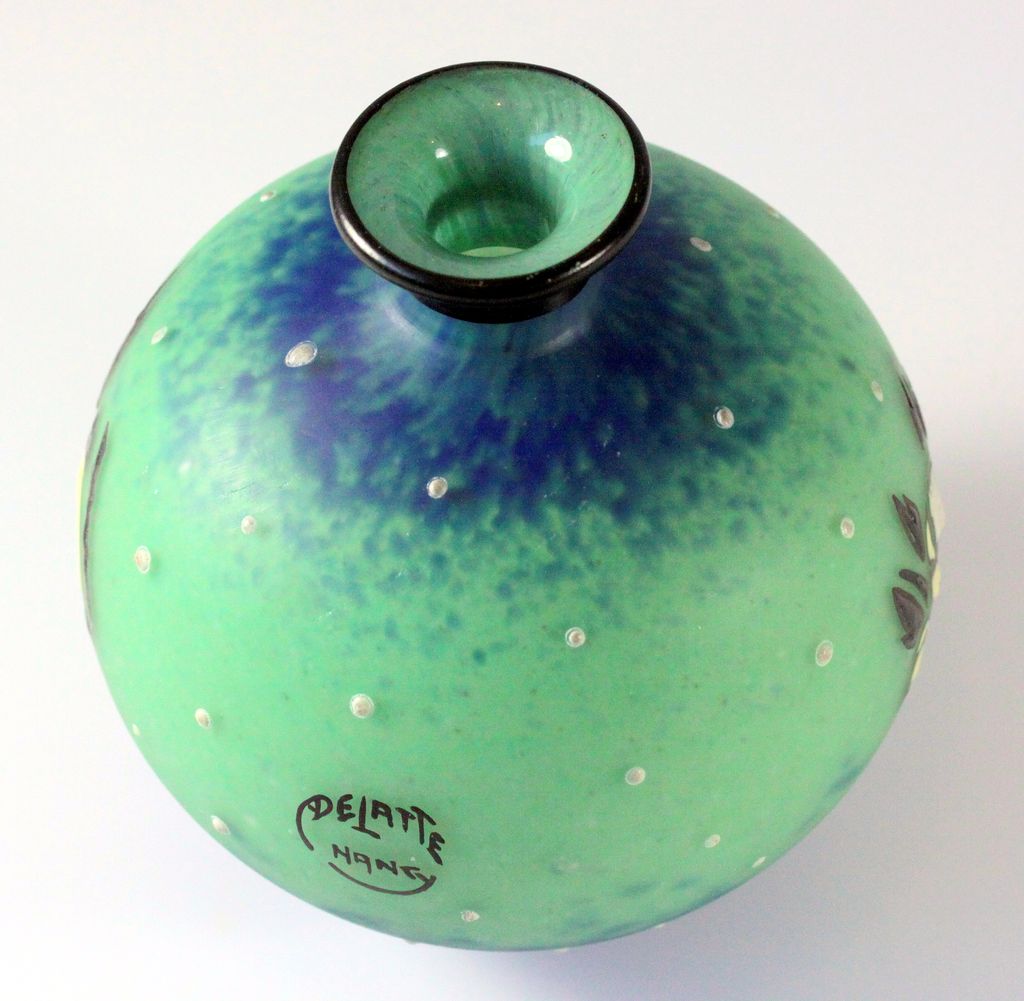 Enameled Vase by Andre Delatte Enameled Vase by Andre Delatte