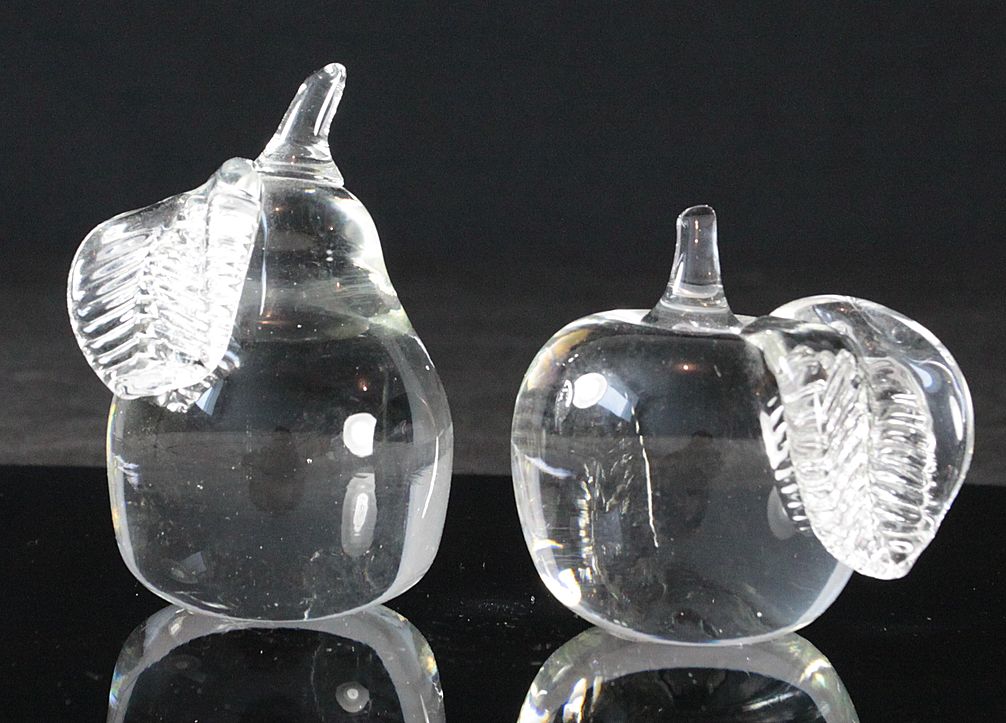 Clear Glass Apple and Pear by Cheryl Takacs Clear Glass Apple and Pear by Cheryl Takacs