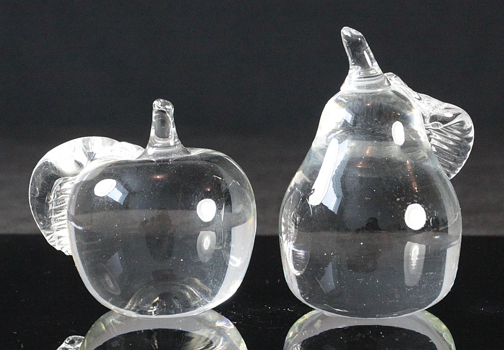 Clear Glass Apple and Pear by Cheryl Takacs Clear Glass Apple and Pear by Cheryl Takacs