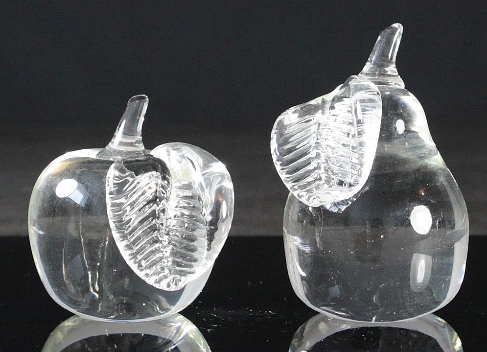 Clear Glass Apple and Pear by Cheryl Takacs Clear Glass Apple and Pear by Cheryl Takacs