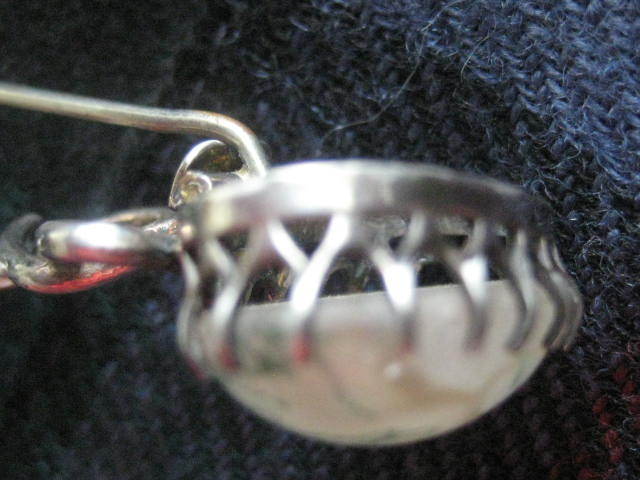 Vintage Scottish Silver Kilt Pin with Moss Agate Stone Vintage Scottish Silver Kilt Pin with Moss Agate Stone