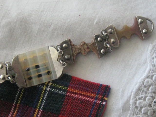 Scottish Victorian Agate Bracelet with Heart Lock Scottish Victorian Agate Bracelet with Heart Lock