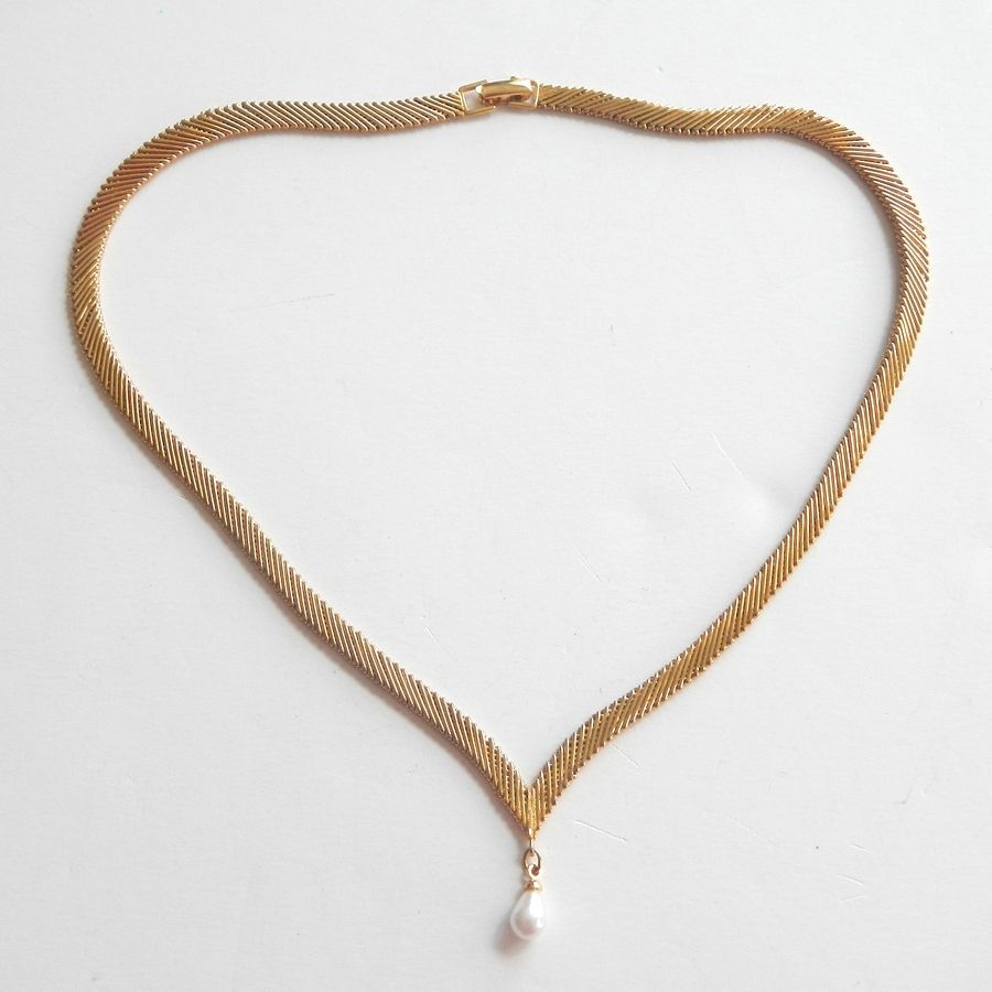 Napier Faux Pearl Drop Necklace Napier Faux Pearl Drop Necklace