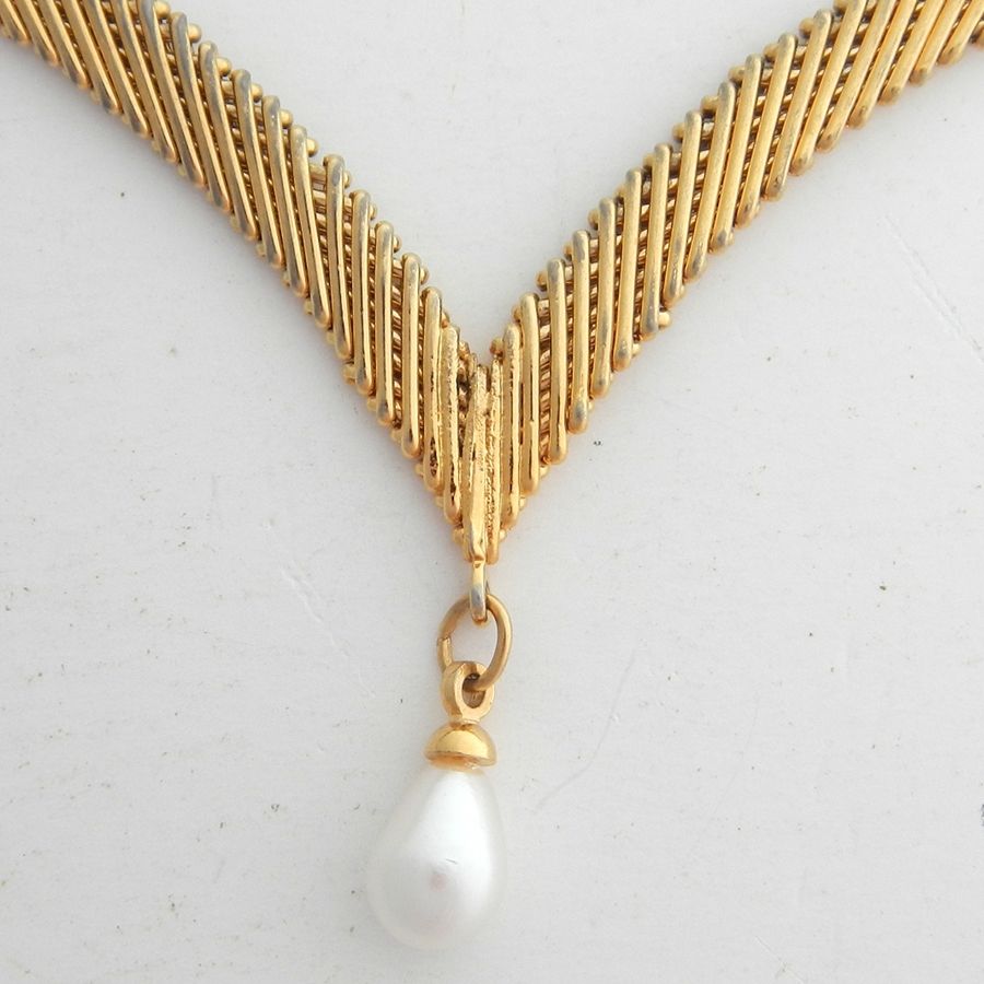 Napier Faux Pearl Drop Necklace Napier Faux Pearl Drop Necklace