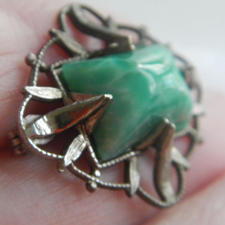 1920's Peking Glass Pin 1920's Peking Glass Pin