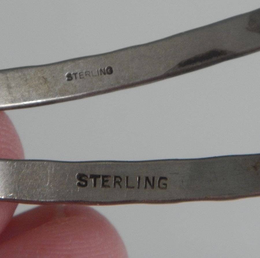 Two Vintage Sterling Silver Bangles Two Vintage Sterling Silver Bangles