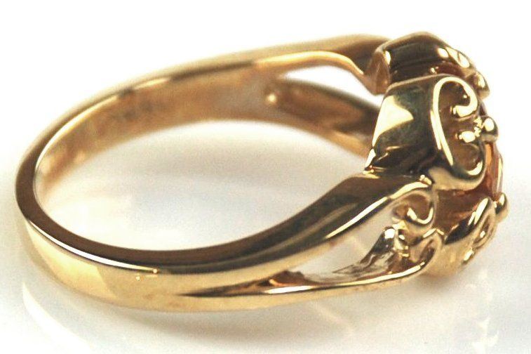 Citrine Ring 14kt Yellow Gold - Square Cushion Cut Citrine Ring 14kt Yellow Gold - Square Cushion Cut