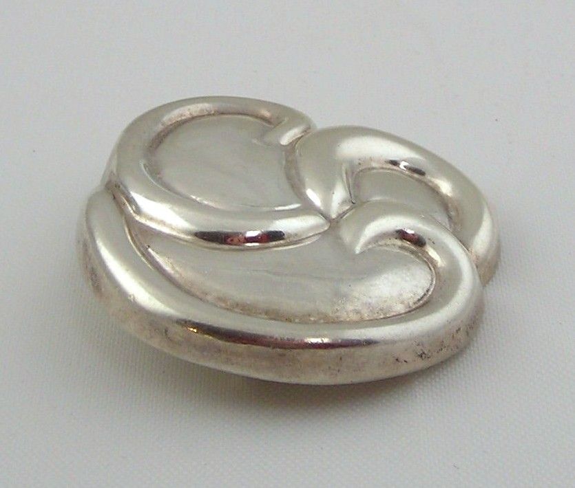 Sterling Silver Floral Brooch , Laton Sterling Silver Floral Brooch , Laton