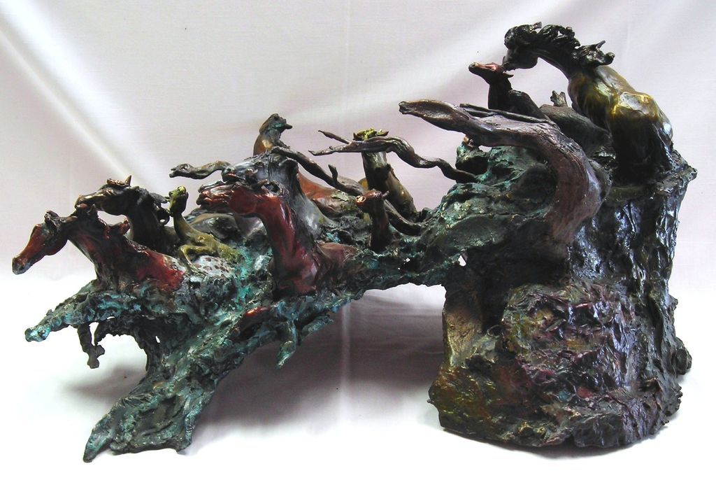 Rough Crossing, Bronze Sculpture by Cathy Kuzma Rough Crossing, Bronze Sculpture by Cathy Kuzma