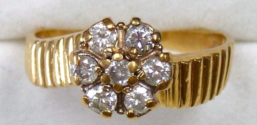 Diamond Engagement Ring Set, 14kt Yellow Gold -Size 7 1/2 Diamond Engagement Ring Set, 14kt Yellow Gold -Size 7 1/2