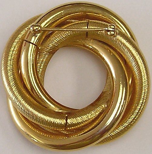 Four Circle Gold Tone Pin / Brooch - Vintage Four Circle Gold Tone Pin / Brooch - Vintage