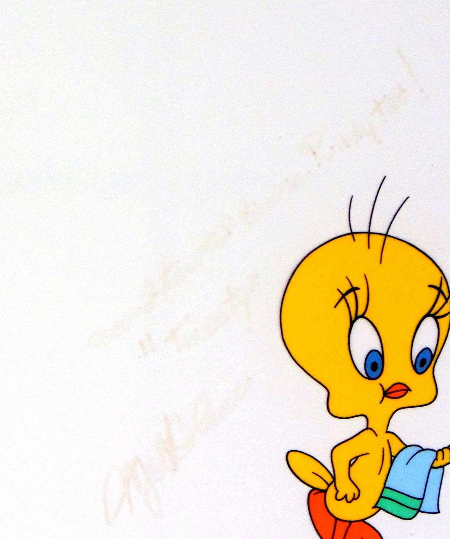 Tweety Bird Production Animation Cel by Warner Bros Tweety Bird Production Animation Cel by Warner Bros
