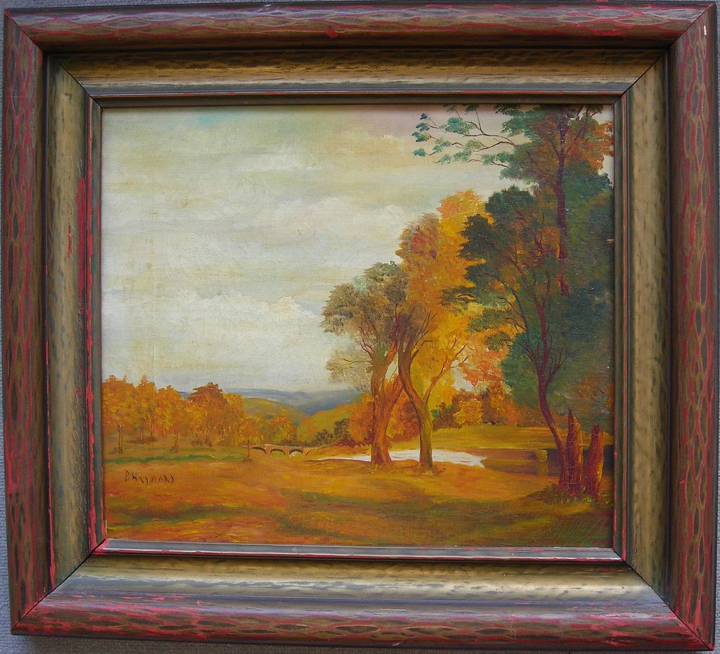 Autumn In The Hills - 20th Century American Oil Painting Autumn In The Hills - 20th Century American Oil Painting