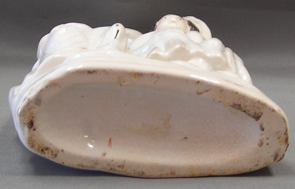 Staffordshire Spill Vase - Hunter & His Wife - Early 19th Cent Staffordshire Spill Vase - Hunter & His Wife - Early 19th Cent