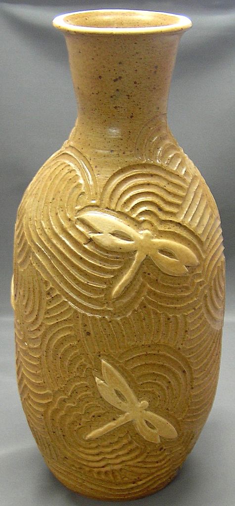 NC Pottery - Dragonfly Vase by Diane Lee - Large NC Pottery - Dragonfly Vase by Diane Lee - Large