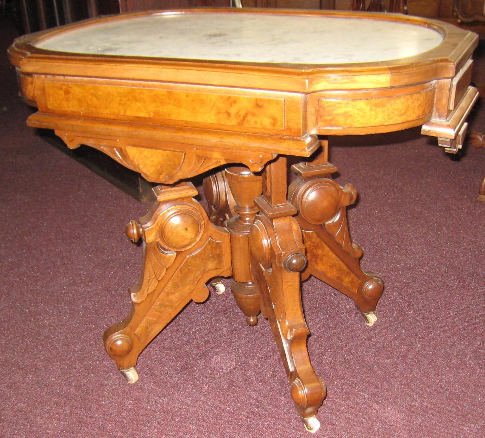 Berkey & Gay Marble Top Parlor Table Berkey & Gay Marble Top Parlor Table