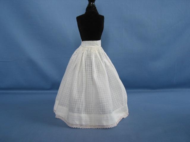 Antique Lawn Petticoat For Slim Waisted Doll Circa 1905 Antique Lawn Petticoat For Slim Waisted Doll Circa 1905