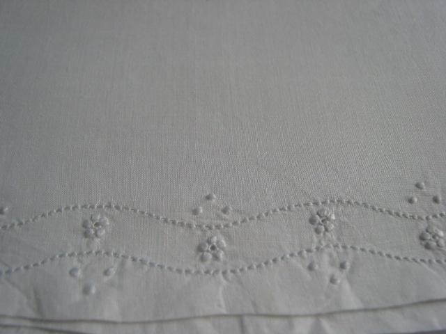 Vintage French Cotton Baby Sham Circa 1930s Vintage French Cotton Baby Sham Circa 1930s