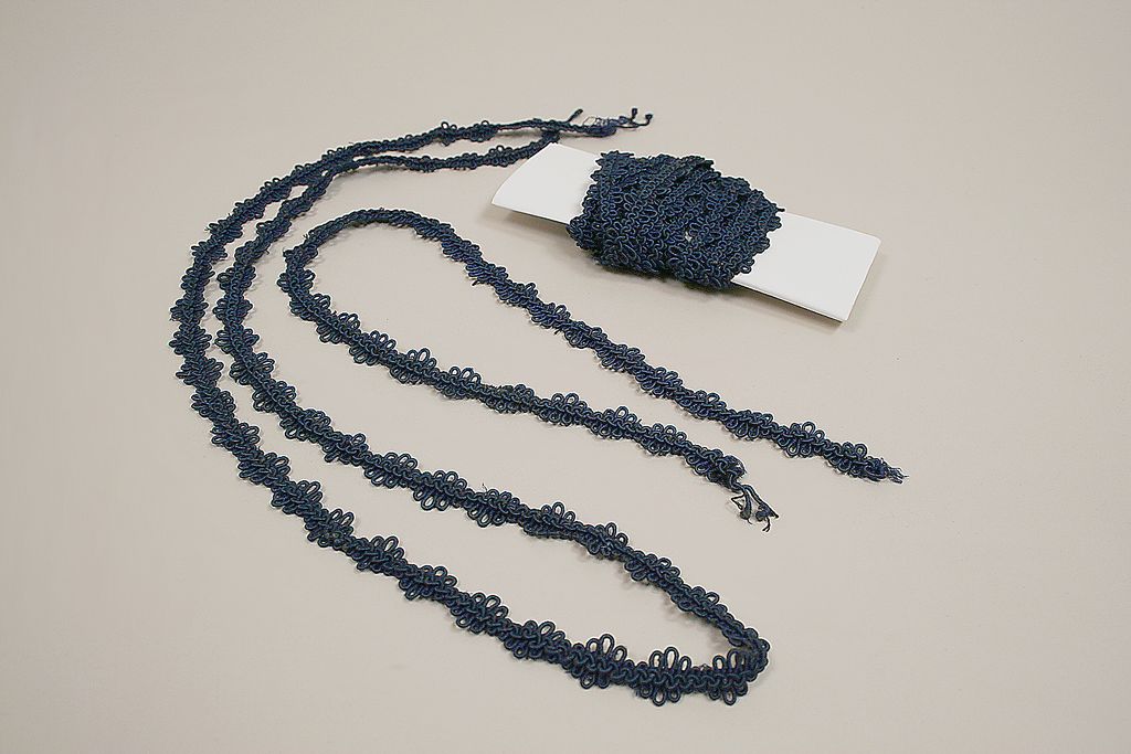 Vintage Navy Blue Rayon Trim Circa 1930's Vintage Navy Blue Rayon Trim Circa 1930's