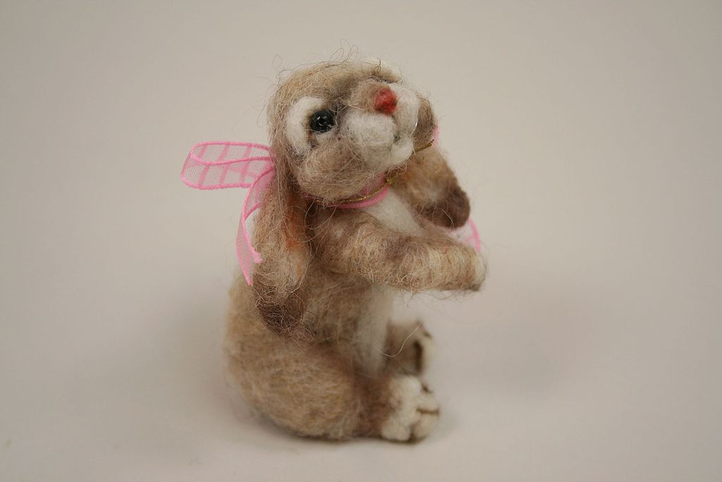 Pint A Felted Rabbit By Artist Mikki Klug Pint A Felted Rabbit By Artist Mikki Klug