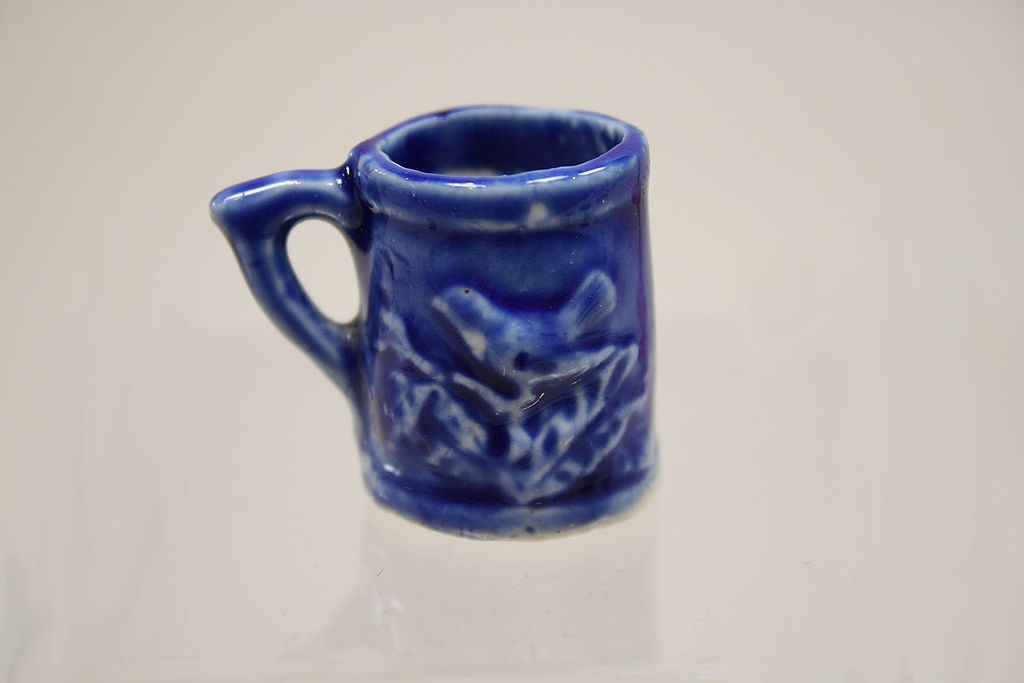 Early Glazed Porcelain Dollhouse Mug Circa 1910 Early Glazed Porcelain Dollhouse Mug Circa 1910