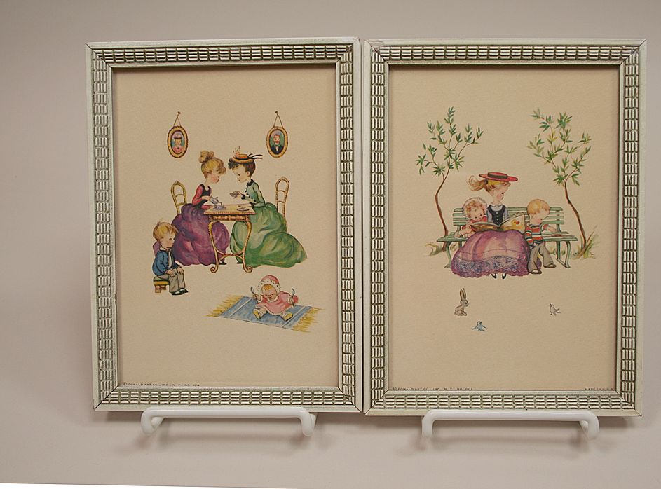 Two Vintage Lithographs From Donald Art Company Circa 1940 Two Vintage Lithographs From Donald Art Company Circa 1940