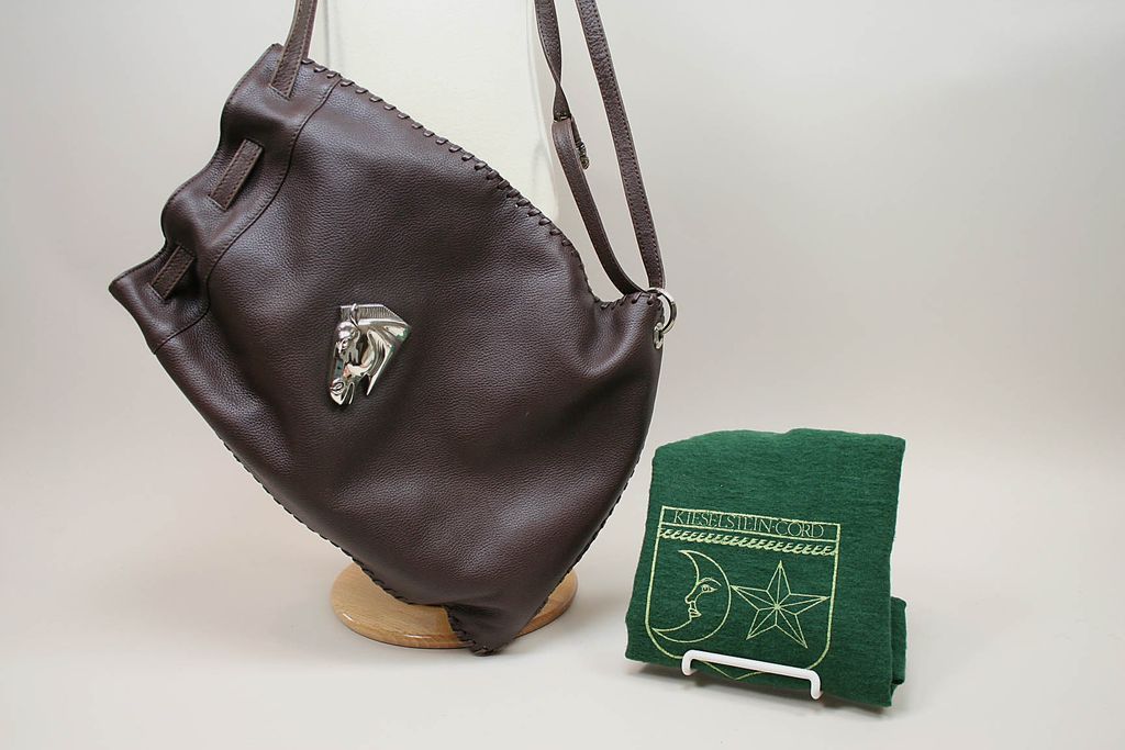 Vintage Authentic Brown Leather Kieselstein-Cord Shoulder Horse Bag Circa 1991 Vintage Authentic Brown Leather Kieselstein-Cord Shoulder Horse Bag Circa 1991