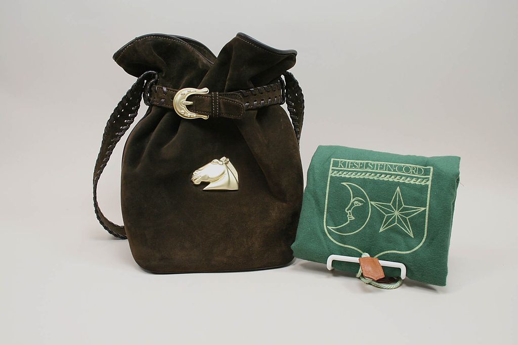 Vintage Authentic Coco Brown Leather Suede Kieselstein-Cord Shoulder Bag Circa 1991 Vintage Authentic Coco Brown Leather Suede Kieselstein-Cord Shoulder Bag Circa 1991