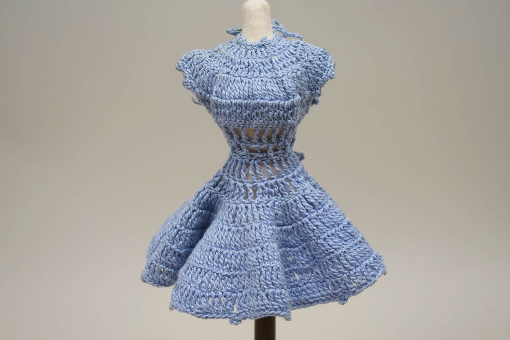 Vintage Sea Blue Crocheted Dress Vintage Sea Blue Crocheted Dress