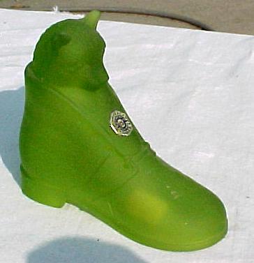 Green Mist Satin Cat Fox in Boot Shoe OLD Westmoreland Green Mist Satin Cat Fox in Boot Shoe OLD Westmoreland
